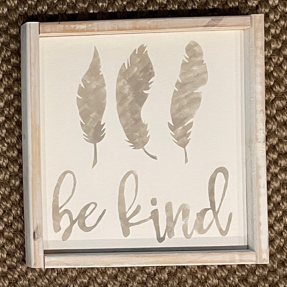 Be Kind Text Wall Art - Picture 1 of 3